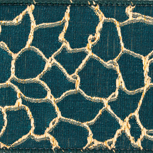 Green with Gold Crackle Ribbon image 1