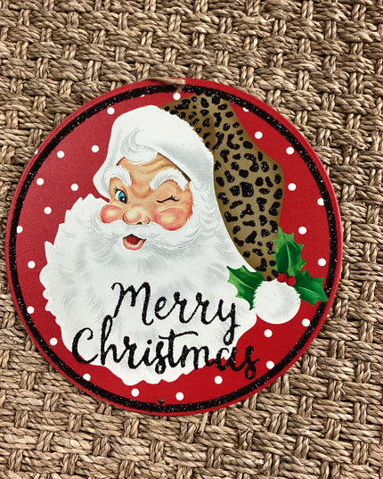 Merry Christmas Vintage Santa Sign image 0
