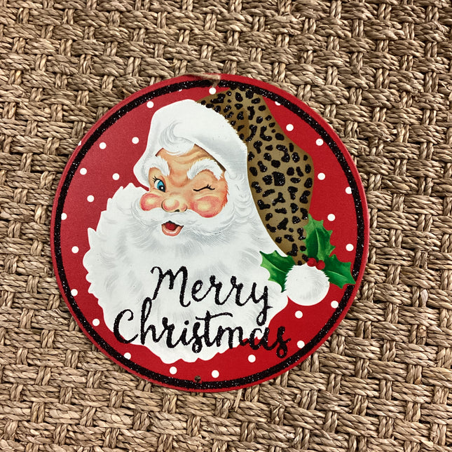 Merry Christmas Vintage Santa Sign image 0