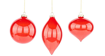 4" Spun Glass Ornament Assorted Color/Shapes