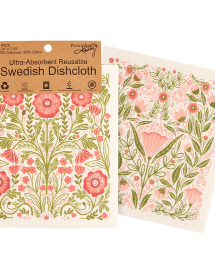 Botanical Swedish Dish Cloth Set of 2 image 0