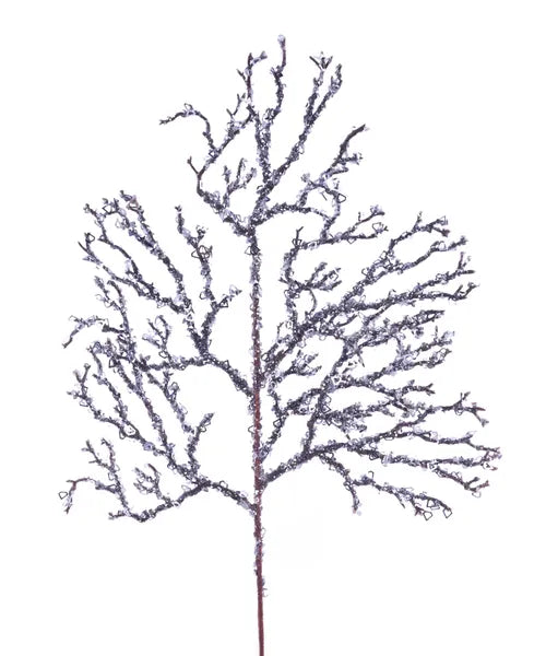 19" Sequin/Ice Glitter Twig Spray