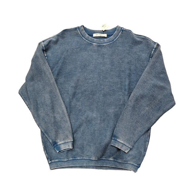 Luxe Corded Sweatshirt- Navy image 0