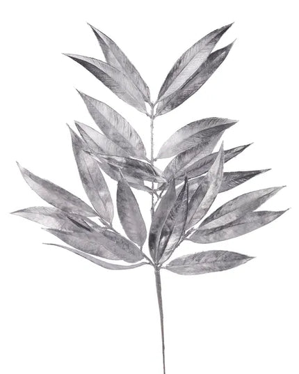 23" White Willow Leaf Spray