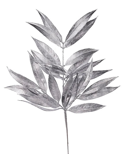 23" White Willow Leaf Spray