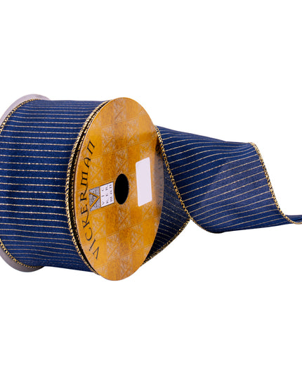 Dark Blue/Gold Stripe Ribbon image 0