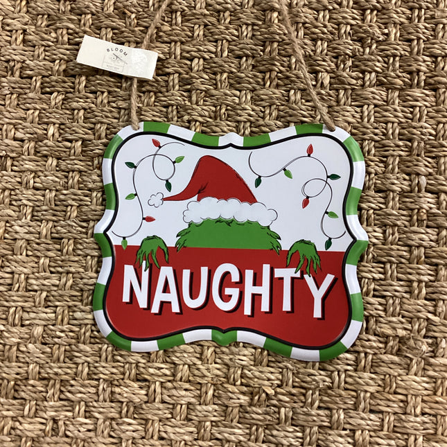 Naughty Holiday Sign image 0