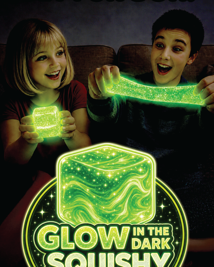 Fun Doh Glow in the Dark Squishy Sparkle Cube