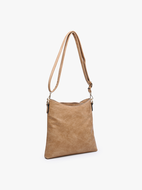 Emma 3 Compartment Crossbody w/ Snap Closure Purse