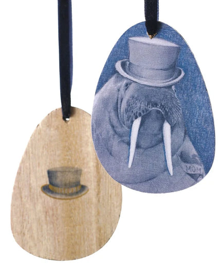 Wooden Distinguished Animal Ornament (Assorted)