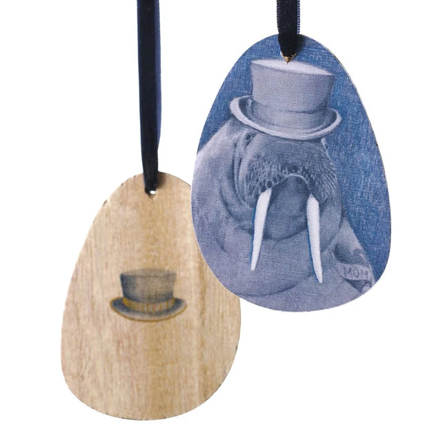 Wooden Distinguished Animal Ornament (Assorted)