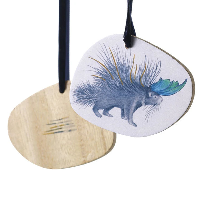 Wooden Distinguished Animal Ornament (Assorted)