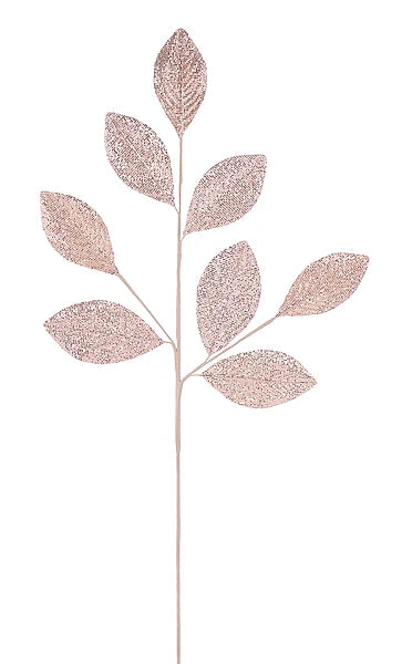 30"L Metallic/Glitter Leaf Spray