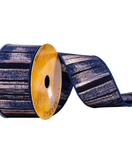Navy/Gold Abstract Line Ribbon image 0