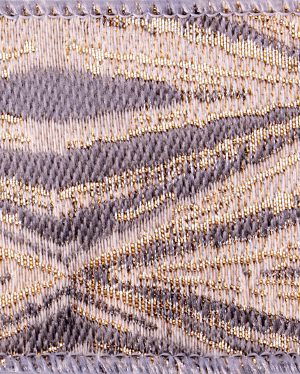 Pewter/Cream/Champagne Abstract Ribbon image 1