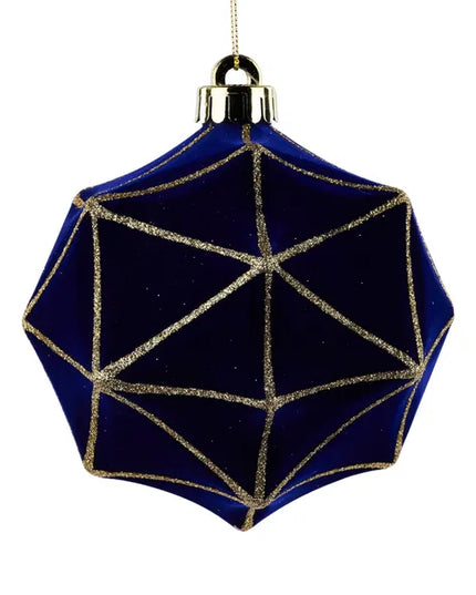 130mm Flocked Irregular Ball Ornament