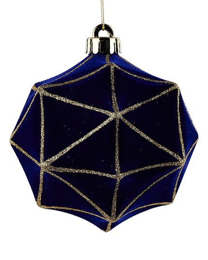 130mm Flocked Irregular Ball Ornament
