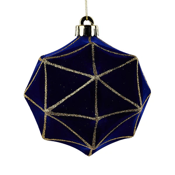 130mm Flocked Irregular Ball Ornament