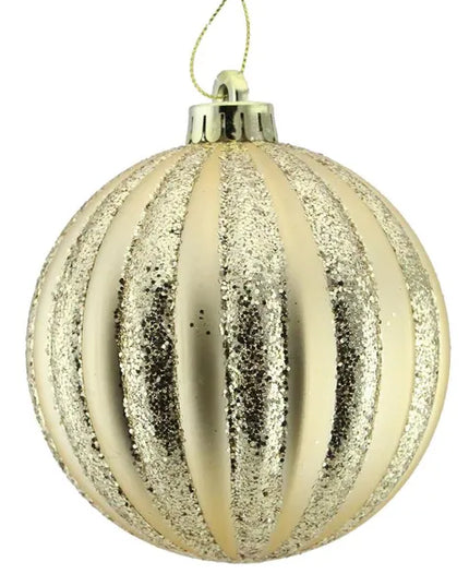 120mm Vertical Stripe/Glitter Ornament