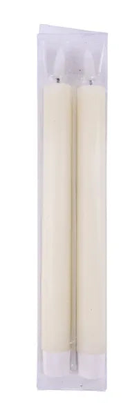 9.5"H x 0.75"Dia Flameless Taper Candle- Set of 2