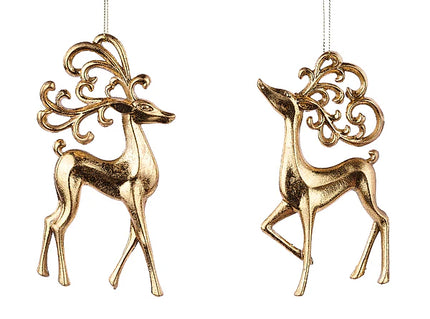 2 Asst 5.25"H Deer Orn