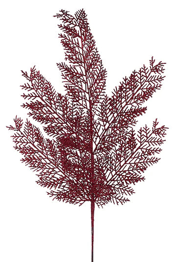 29" Glitter Fern Spray