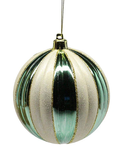 100mm Glitter Vertical Stripe Ornament
