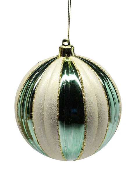 100mm Glitter Vertical Stripe Ornament