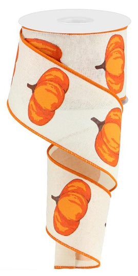 2.5" x 10yd Pumpkin On Royal image 0