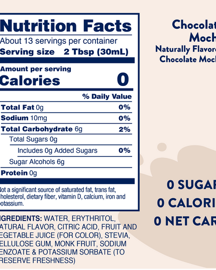 Naturally Sweetened Chocolate Mocha Syrup - 375ml