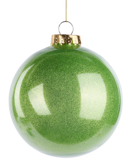 150MM GLITTER LOOK ORNAMENT LIME GREEN image 0