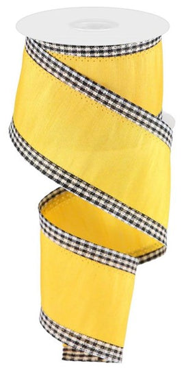 2.5" x 10yd Faux Dupioni Mini Gingham Edge image 0