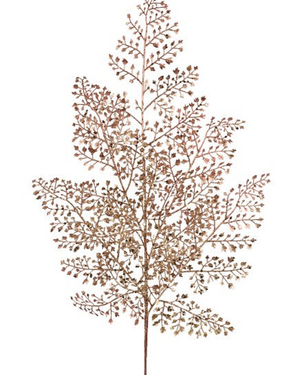27" Metallic Fern Leaf Spray