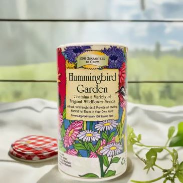 Hummingbird Shaker Garden Can Seed Kit