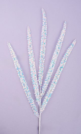 32" Glitter Fern Spray