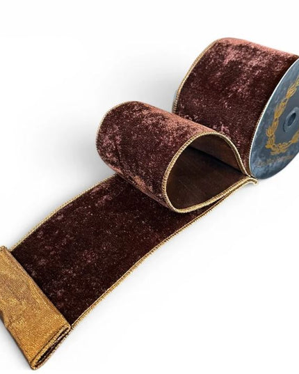 John Mark Enterprises Velvet Metallic Dupioni Fused Dark Brown