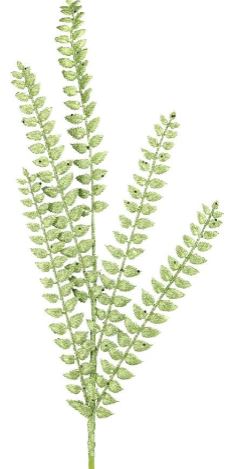 37" Glitter Fern Spray