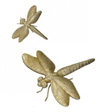 6.5" Resin Dragonfly Champagne