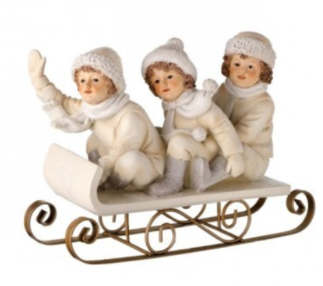 8" Winter Kids on Sled