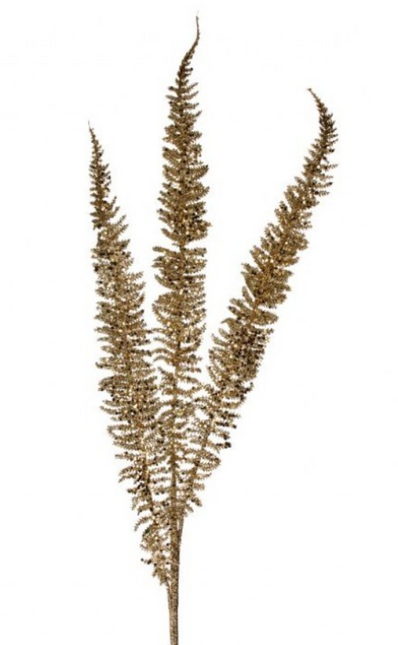 35" Glitter Fern Spray