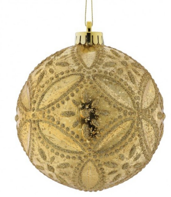Mercury Glitter Floret Ornament