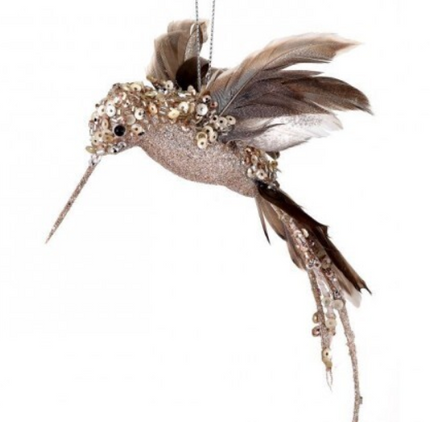 8" Glitter/Sequin/Beaded Hummingbird