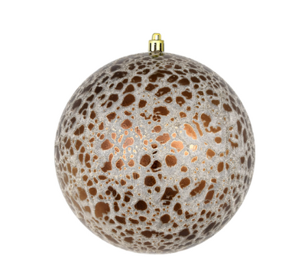 6" Mocha Crackle Ornament