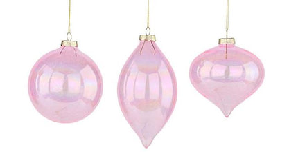 4" Spun Glass Ornament Assorted Color/Shapes