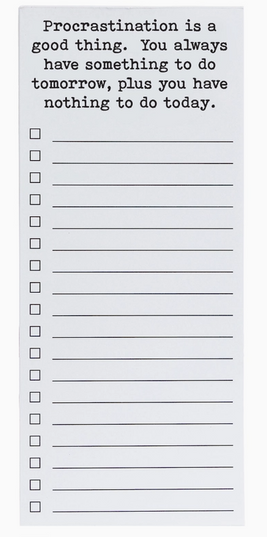 Ellembee Magnetic Notepads - Procrastination is a good thing.