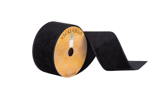 Black Velvet Ribbon 2.5" x 10 yds
