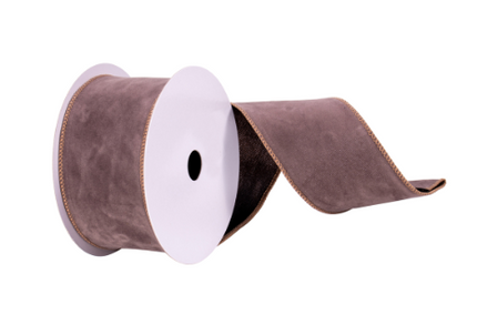 Mocha Suede Ribbon 2.5" x 10 yds