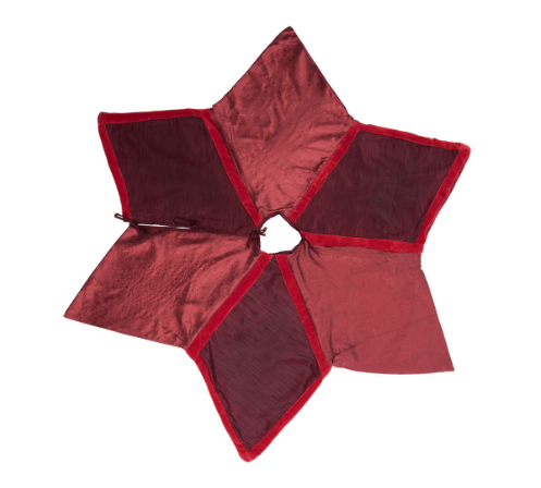 60" Burgundy Frost Tree Skirt