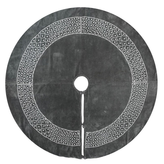 Vickerman Decorative 60" Blue Pearl Collection Christmas Tree Skirt