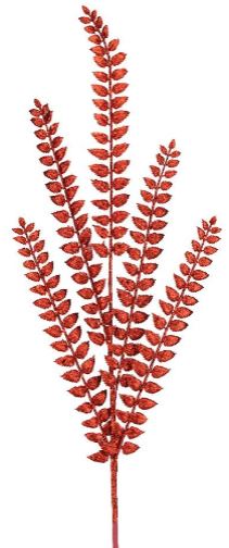 37" Glitter Fern Spray